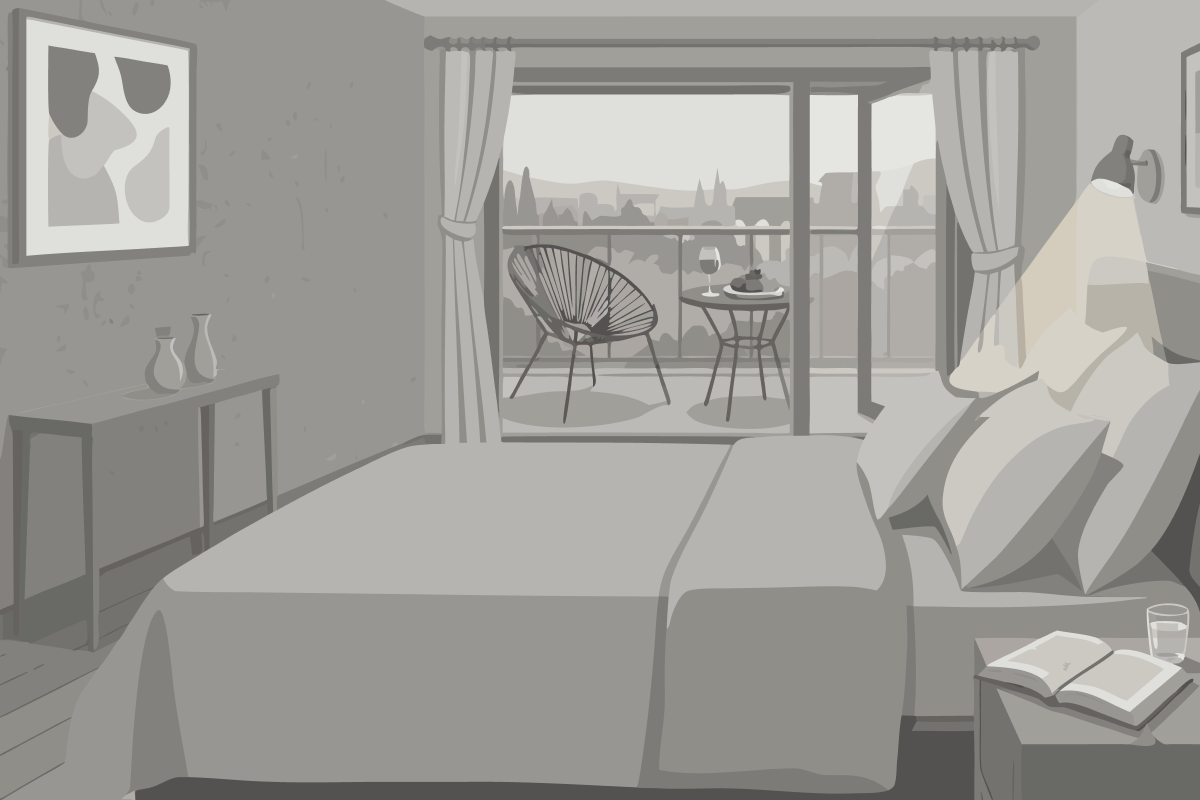 Double Room with a Small Double Bed - Non-Smoking - No Daily Cleaning